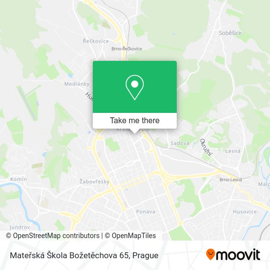 Mateřská Škola Božetěchova 65 map
