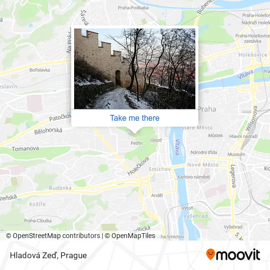 Карта Hladová Zeď