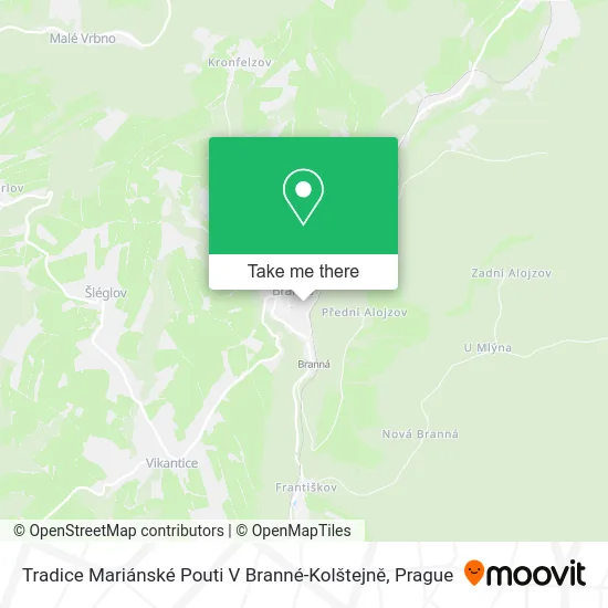 Карта Tradice Mariánské Pouti V Branné-Kolštejně