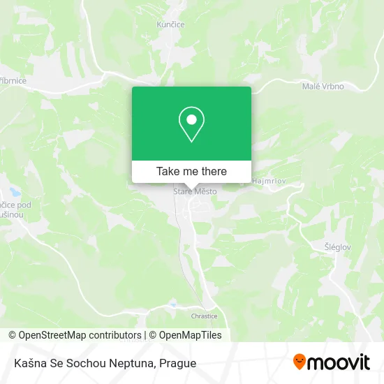 Карта Kašna Se Sochou Neptuna