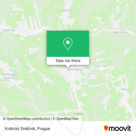 Králický Sněžník map