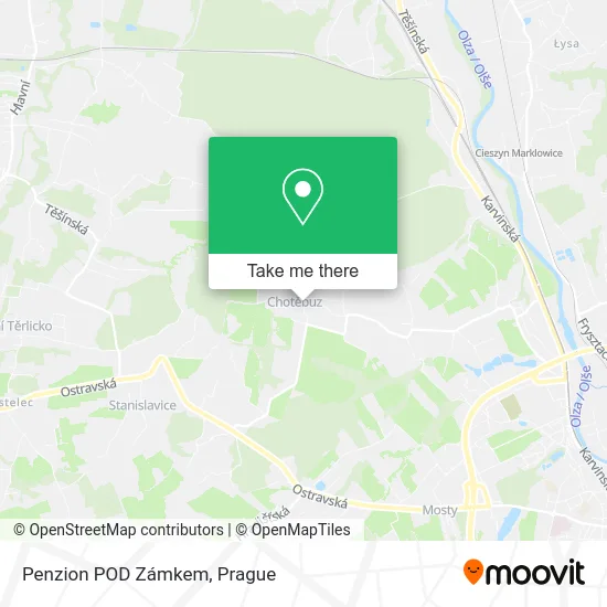 Карта Penzion POD Zámkem