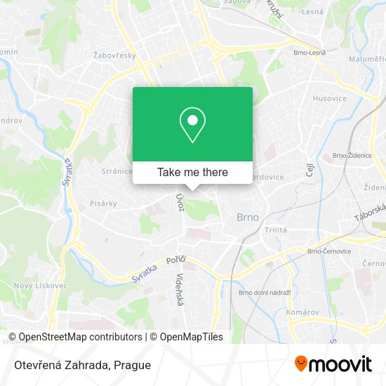 Otevřená Zahrada map