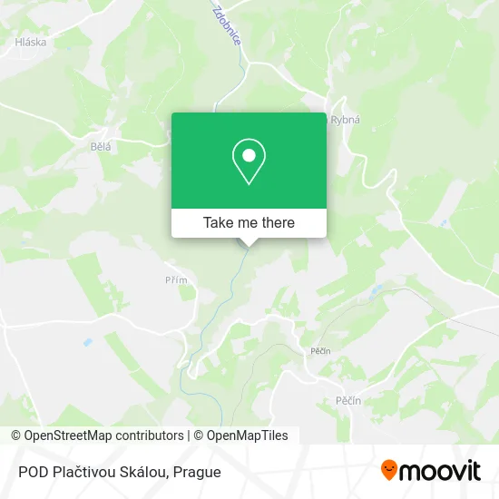 Карта POD Plačtivou Skálou