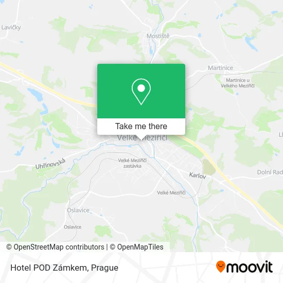 Карта Hotel POD Zámkem
