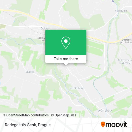 Radegastův Šenk map