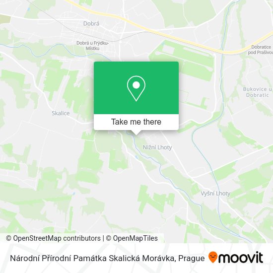 Národní Přírodní Památka Skalická Morávka map