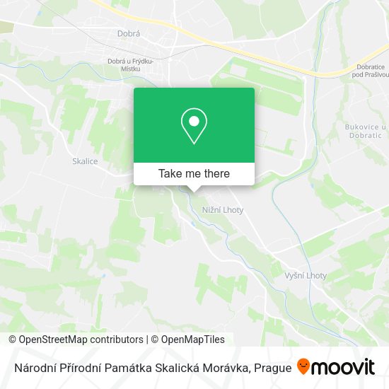 Národní Přírodní Památka Skalická Morávka map