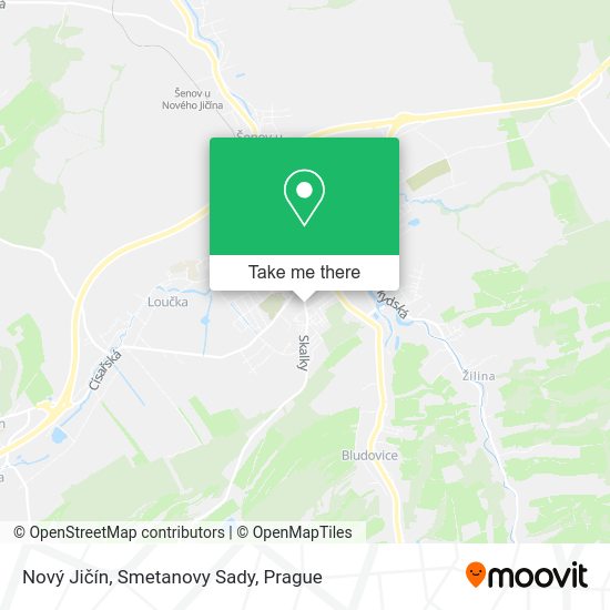 Nový Jičín, Smetanovy Sady map
