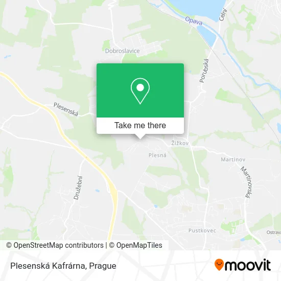 Карта Plesenská Kafrárna