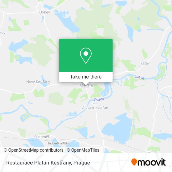 Restaurace Platan Kestřany map