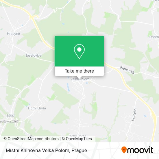 Místní Knihovna Velká Polom map