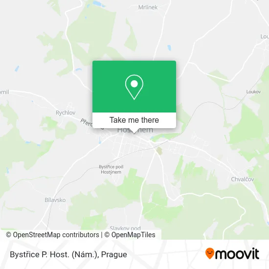 Карта Bystřice P. Host. (Nám.)