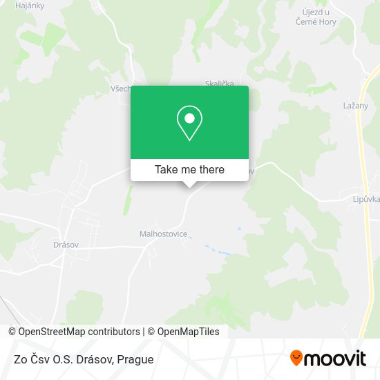 Zo Čsv O.S. Drásov map