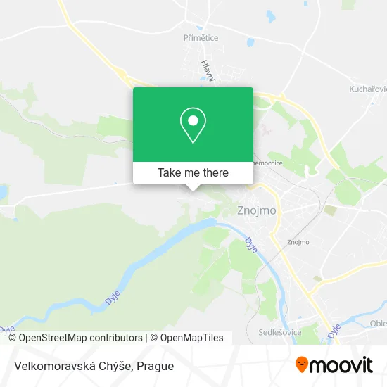 Карта Velkomoravská Chýše