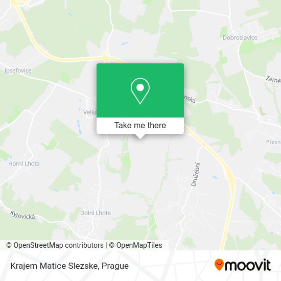 Карта Krajem Matice Slezske