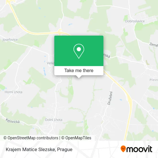 Карта Krajem Matice Slezske