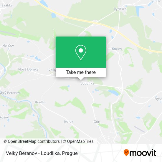 Velký Beranov - Loudilka map