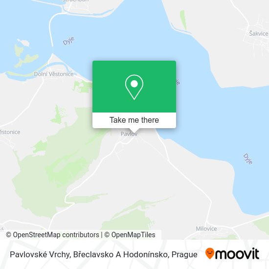 Pavlovské Vrchy, Břeclavsko A Hodonínsko map