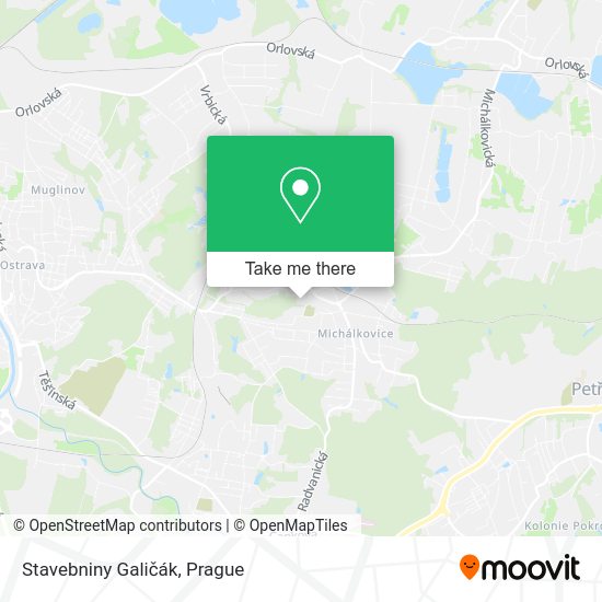 Stavebniny Galičák map