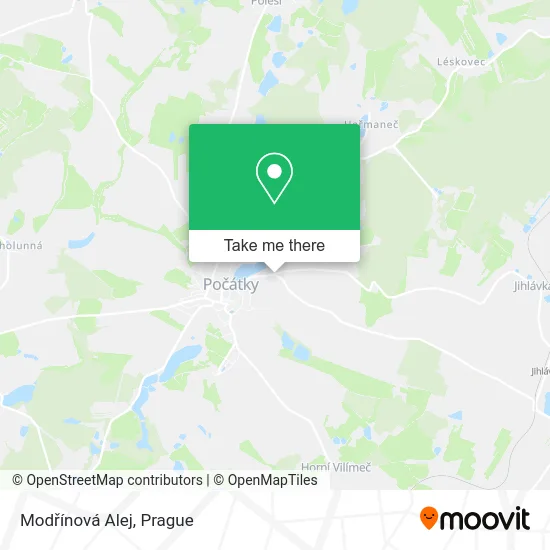 Карта Modřínová Alej