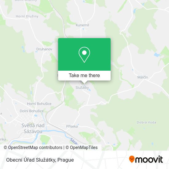Obecní Úřad Služátky map