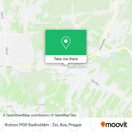 Rožnov POD Radhoštěm - Žst, Bus map