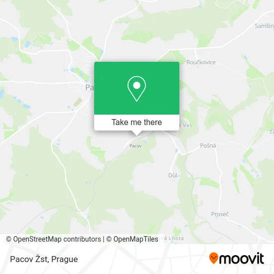 Карта Pacov Žst