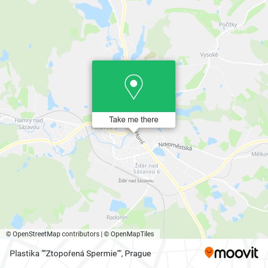 Plastika ""Ztopořená Spermie"" map