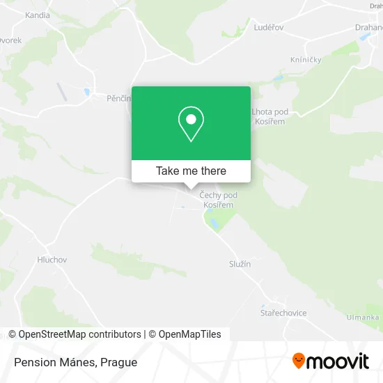 Карта Pension Mánes