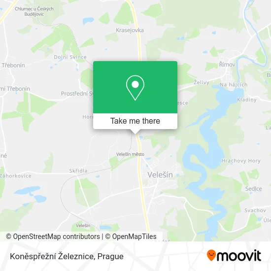 Карта Koněspřežní Železnice