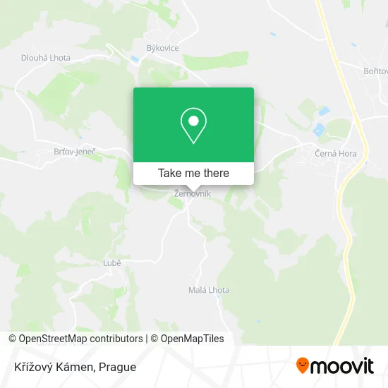 Křížový Kámen map