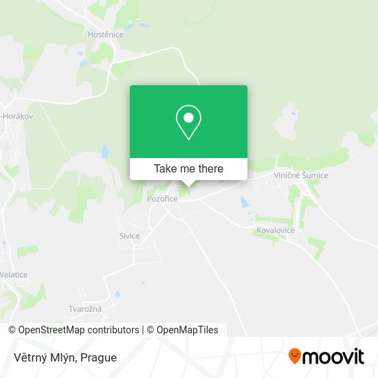 Větrný Mlýn map