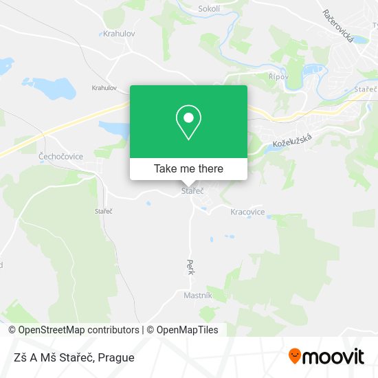 Карта Zš A Mš Stařeč