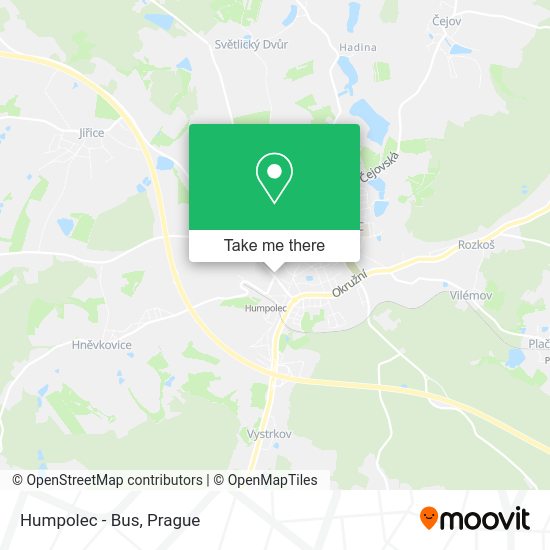 Карта Humpolec - Bus