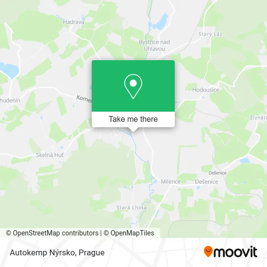 Карта Autokemp Nýrsko