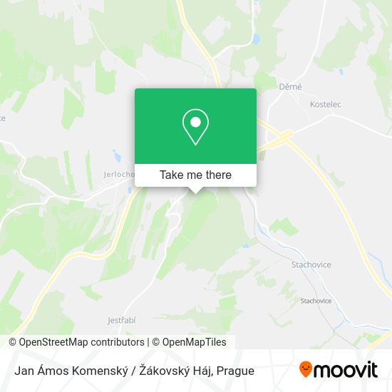 Jan Ámos Komenský / Žákovský Háj map