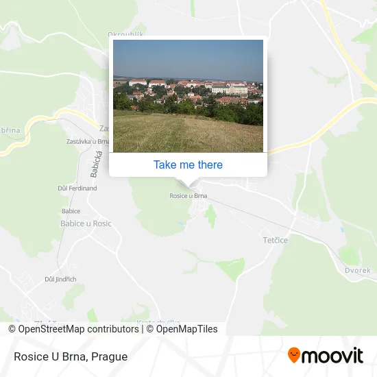 Карта Rosice U Brna