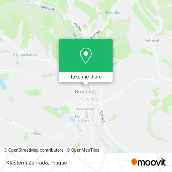 Карта Klášterní Zahrada