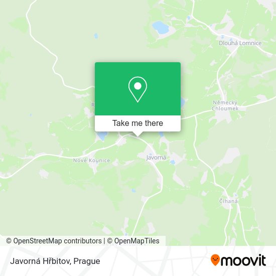 Карта Javorná Hřbitov