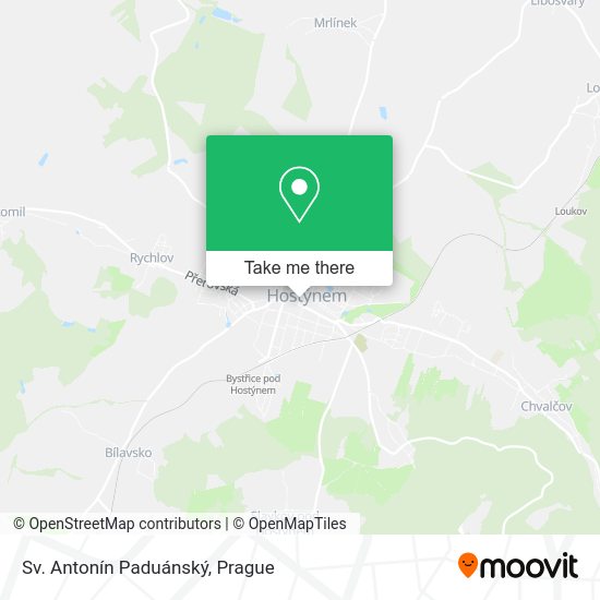 Sv. Antonín Paduánský map