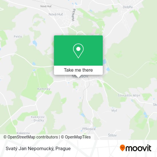 Svatý Jan Nepomucký map