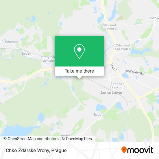 Chko Ždárské Vrchy map