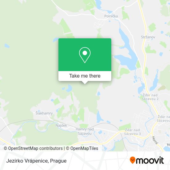 Jezírko Vrápenice map
