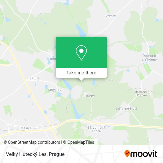 Velký Hutecký Les map