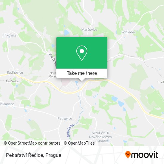 Pekařství Řečice map