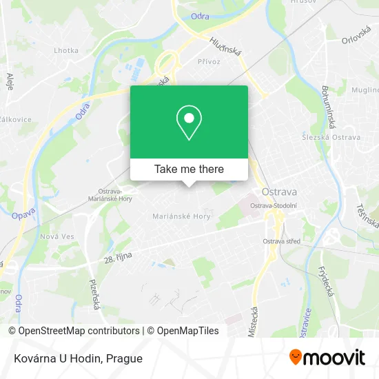 Карта Kovárna U Hodin