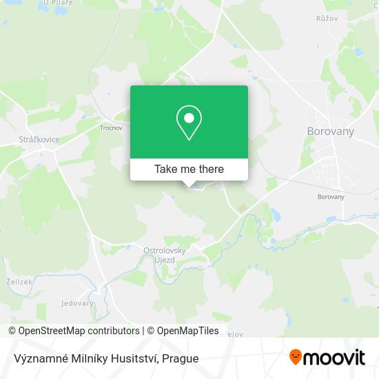 Významné Milníky Husitství map
