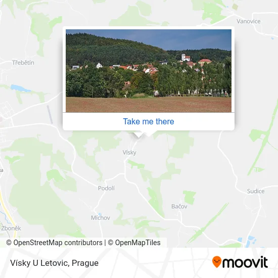 Карта Vísky U Letovic