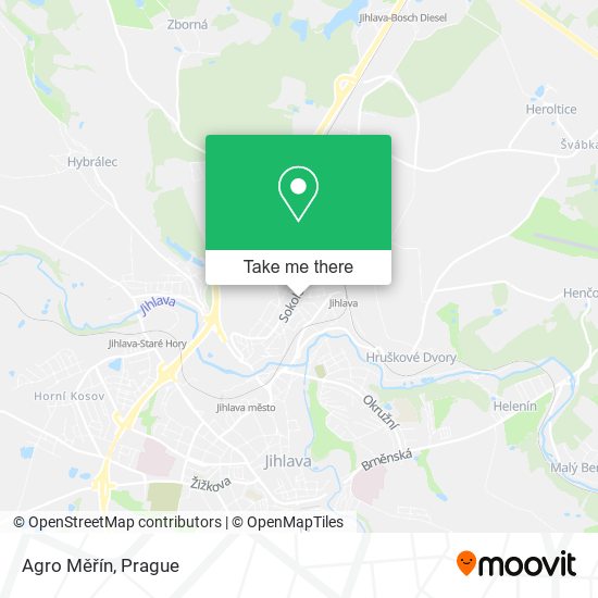 Agro Měřín map